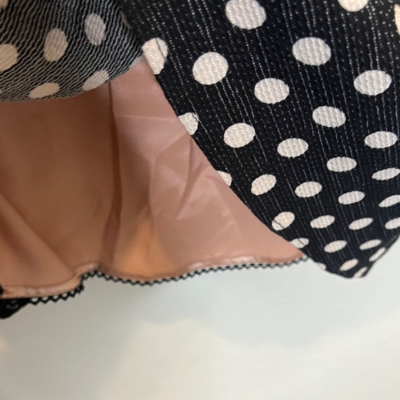 Anthropologie Maeve Polka Dots Dress Black and White with cutouts size 12 - Picture 6 of 15